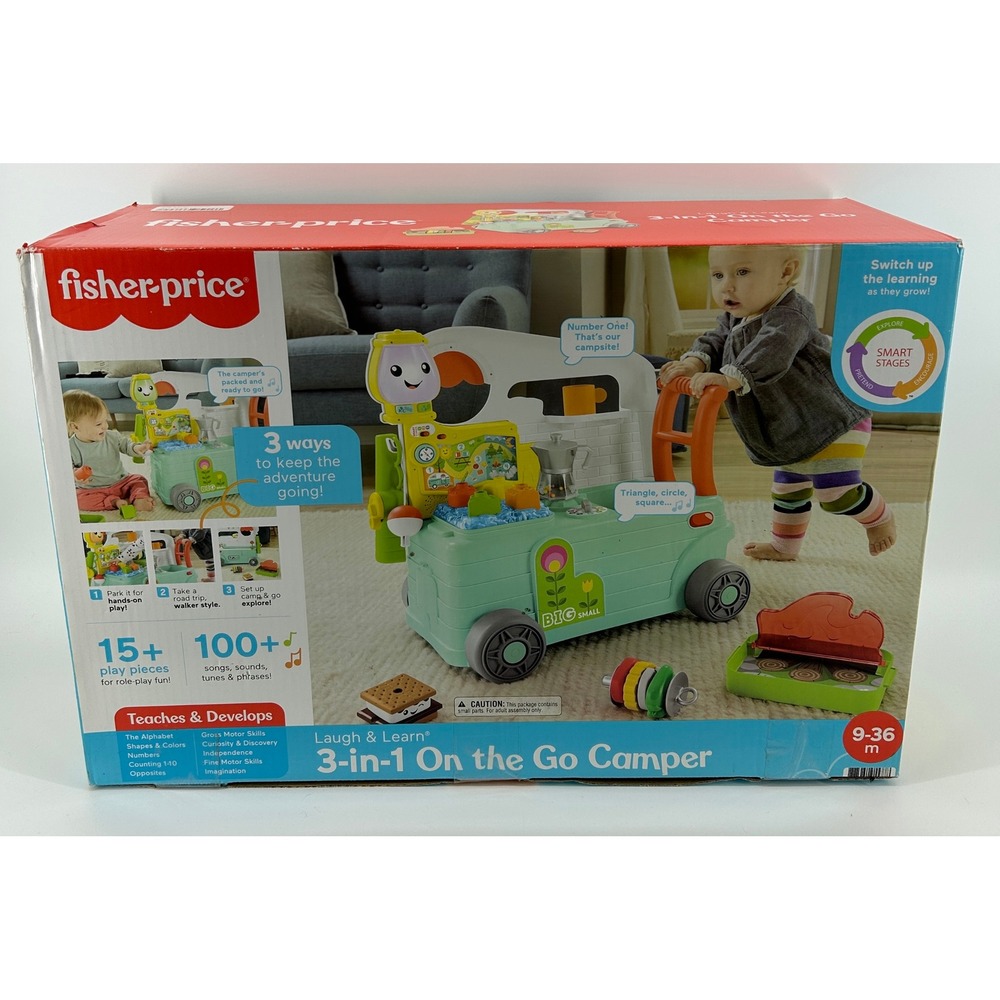 Fisher-Price Laugh Learn 3in1 On the Go Camper‎ Activity Walker 9-36M NEW IN BOX